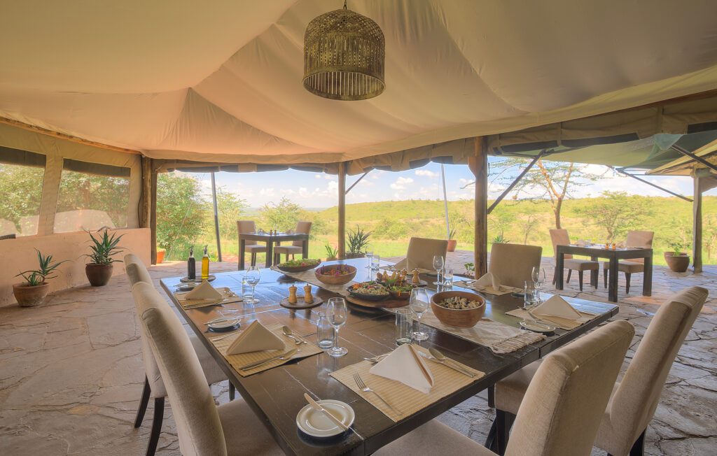 Kicheche Valley Naboisho dining area view